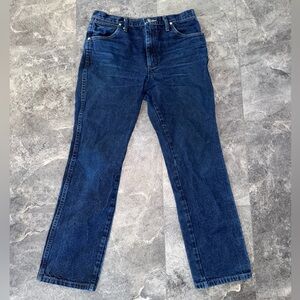 Wrangler Jeans Straight Leg Dark Wash 100% Cotton Size 31x30